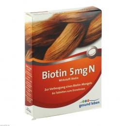 Ein aktuelles Angebot für GESUND LEBEN Biotin 5 mg N Tabletten 60 St Tabletten  - jetzt kaufen, Marke Alliance Healthcare Deutschland Gmbh.