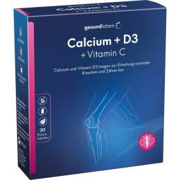 GESUND LEBEN Calcium 800 mg+D3+Vitamin C Br.-Tabl. 30 St.