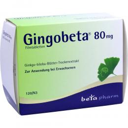 GINGOBETA 80 mg Filmtabletten 120 St Filmtabletten
