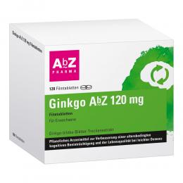 Ein aktuelles Angebot für GINKGO ABZ 120 mg Filmtabletten 120 St Filmtabletten Gedächtnis & Konzentration - jetzt kaufen, Marke AbZ-Pharma GmbH.