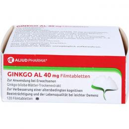 GINKGO AL 40 mg Filmtabletten 120 St.