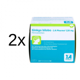 GINKGO BILOBA-1A Pharma 120 mg Filmtabletten 2 x 120 St.