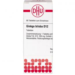 GINKGO BILOBA D 12 Tabletten 80 St.