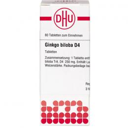 GINKGO BILOBA D 4 Tabletten 80 St.