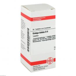 Ein aktuelles Angebot für GINKGO BILOBA D 6 Tabletten 80 St Tabletten Homöopathische Einzelmittel - jetzt kaufen, Marke DHU-Arzneimittel GmbH & Co. KG.