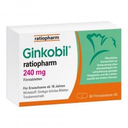 Ginkobil® ratiopharm 240mg mit Ginkgo biloba 60 St Filmtabletten