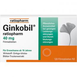 GINKOBIL-ratiopharm 40 mg Filmtabletten 120 St.