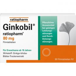 GINKOBIL-ratiopharm 80 mg Filmtabletten 30 St.