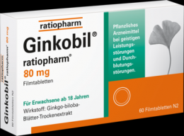 GINKOBIL-ratiopharm 80 mg Filmtabletten 60 St