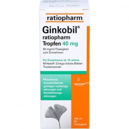 GINKOBIL-ratiopharm Tropfen 40 mg 100 ml