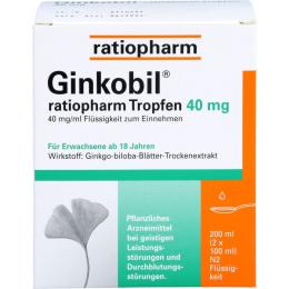 GINKOBIL-ratiopharm Tropfen 40 mg 200 ml