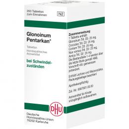 Ein aktuelles Angebot für GLONOINUM PENTARKAN Tabletten 200 St Tabletten  - jetzt kaufen, Marke DHU-Arzneimittel GmbH & Co. KG.