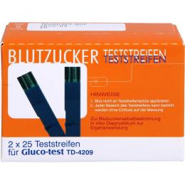 GLUCO TEST Blutzuckerteststreifen 50 St.