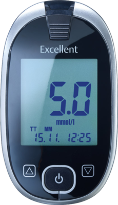 GLUCOCHECK Excellent Blutzuckermessger.Set mmol/l 1 St