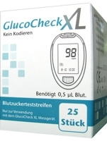 GLUCOCHECK XL Blutzuckerteststreifen 25 St