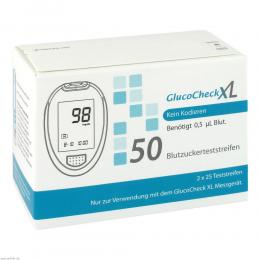 GlucoCheck XL Blutzuckerteststreifen 50 St Teststreifen