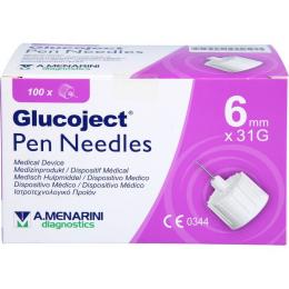 GLUCOJECT Pen-Nadeln 31 Gx6 mm 0,25 mm 100 St.