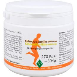 GLUCOSAMIN 500 mg+Chondroitin 400 mg Kapseln 270 St. (300 g)