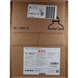 GLUCOSE 5% B.Braun Ecoflac Plus Infusionslösung 10000 ml