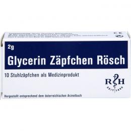 GLYCERIN ZÄPFCHEN Rösch 2 g gegen Verstopfung 10 St.