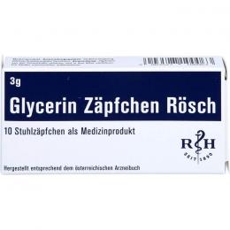 GLYCERIN ZÄPFCHEN Rösch 3 g gegen Verstopfung 10 St.