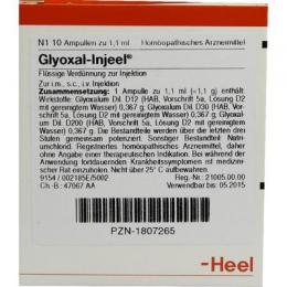 GLYOXAL Injeel Ampullen 10 St