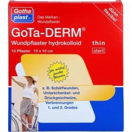 GOTA-DERM thin hydrokoll.Wundpfl.steril 10x10 cm 10 St.