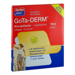 GOTA-DERM thin hydrokoll.Wundpfl.steril 15x15 cm 5 St