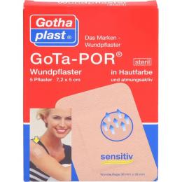 GOTA-POR Wundpflaster 5x7,2 cm steril hautfarben 5 St.