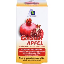 GRANATAPFEL 500 mg plus Vit.C+B12+Zink+Selen Kaps. 60 St. (36 g)