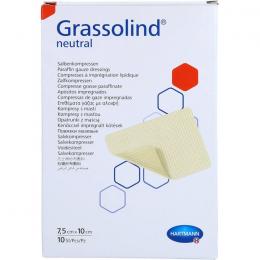 GRASSOLIND Salbenkompressen 7,5x10 cm steril 10 St.