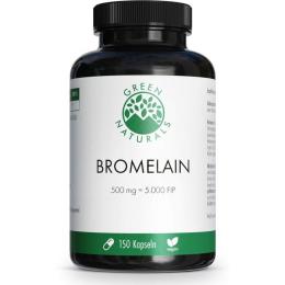 GREEN NATURALS Bromelain 500 mg vegan mit 5000 FIP 150 St.