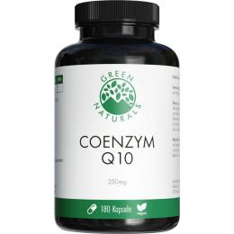 GREEN NATURALS Coenzym Q10 250 mg vegan hochdos. 180 St.