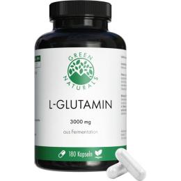 GREEN NATURALS L-Glutamin 3000 mg vegan Kapseln 180 St.