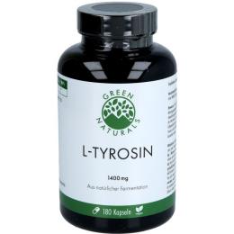 GREEN NATURALS L-Tyrosin 1400mg vegan hochdos.Kps. 180 St.
