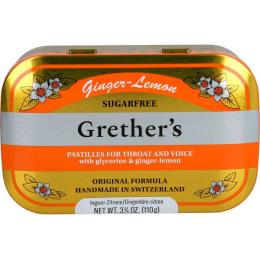 GRETHERS Ginger Lemon zuckerfrei Pastillen Dose 110 g (110 g)