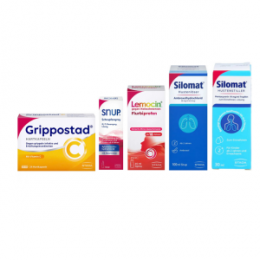 GRIPPOSTAD C +  SILOMAT Hustenlöser + LEMOCIN Flurbiprofen+ SILOMAT Hustenstiller