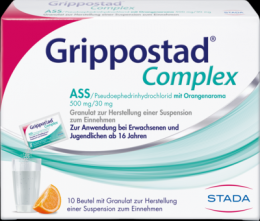 GRIPPOSTAD Complex ASS/Pseudoeph.500/30 mg Orange 10 St