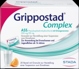 GRIPPOSTAD Complex ASS/Pseudoeph.500/30 mg Orange 20 St