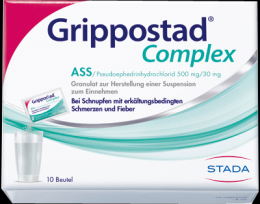 GRIPPOSTAD Complex ASS/Pseudoephedrin 500 mg/30 mg 10 St