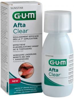 Ein aktuelles Angebot für GUM Afta Clear Mundspülung 120 ml Mundwasser Entzündung im Mund & Rachen - jetzt kaufen, Marke Sunstar Deutschland GmbH.