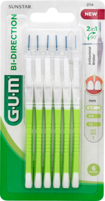 GUM Bi-Direction Interdentalb.0,7 mm grn 6 St