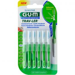 GUM TRAV-LER 1,1mm Tanne grün Interdental+6Kappen 6 St.
