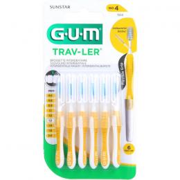 GUM TRAV-LER 1,3mm Tanne gelb Interdental+6Kappen 6 St.