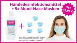 HÄNDEDESINFEKTION+ MNS SET 1 ST St