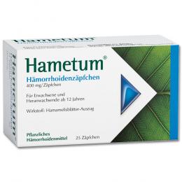 HAMETUM Hämorrhoiden Zäpfchen 25 St Suppositorien