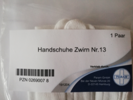 HANDSCHUHE Zwirn Gr.13 2 St