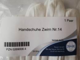 HANDSCHUHE Zwirn Gr.14 2 St