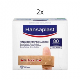 HANSAPLAST Elastic Finger Pflasterstrips 2 x 80 St.