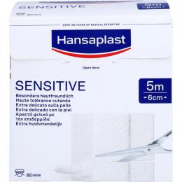 HANSAPLAST Sensitive Pflaster 6 cmx5 m Rolle 1 St.